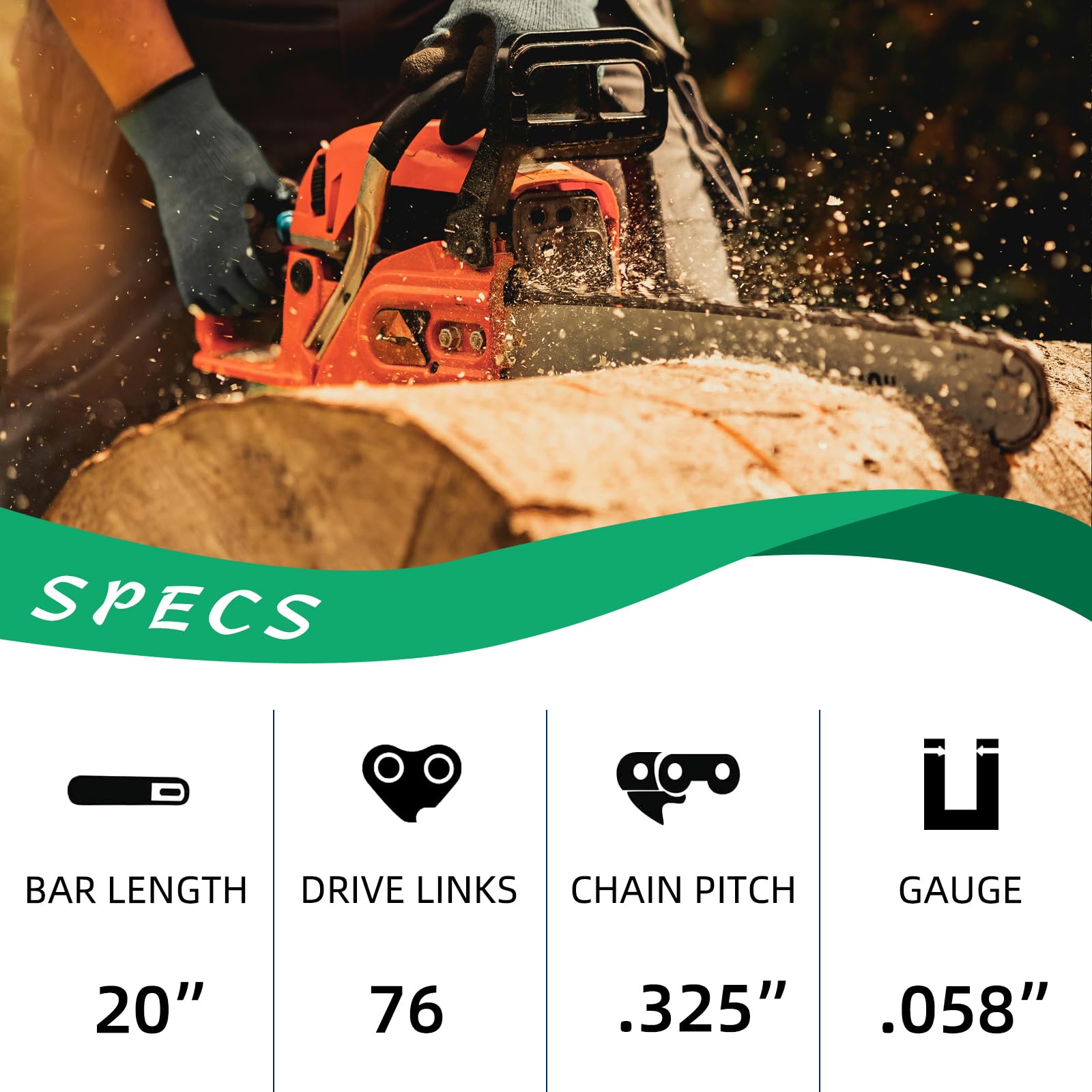 ゆうページ Amazon.com : 4 Pack 20 Inch Chainsaw Chain .325